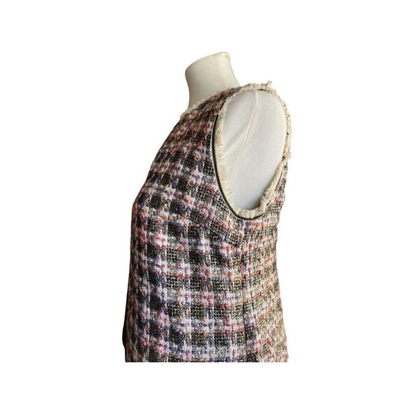 Iren Klairie Womens Metallic Multi color Sleeveless Tweed Shift Dress Size 40 - Picture 11 of 11